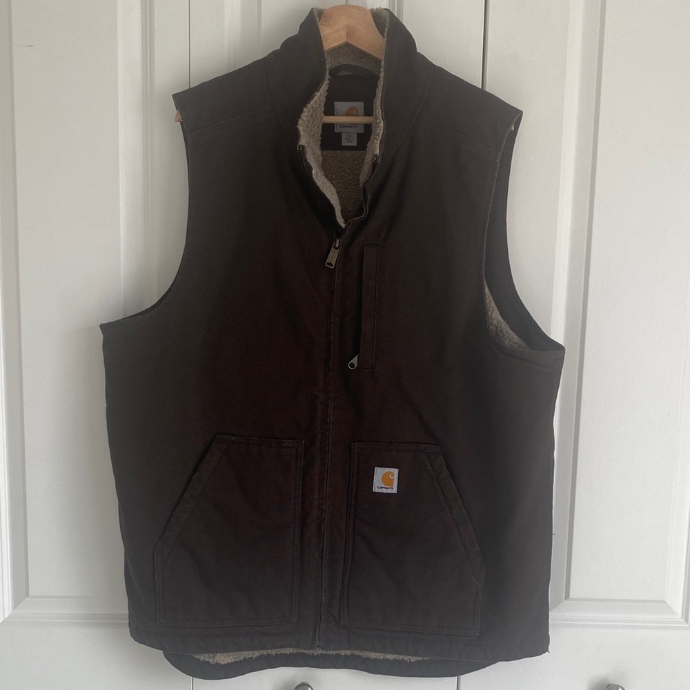 Carhartt Dark Brown Mock-Neck Vest